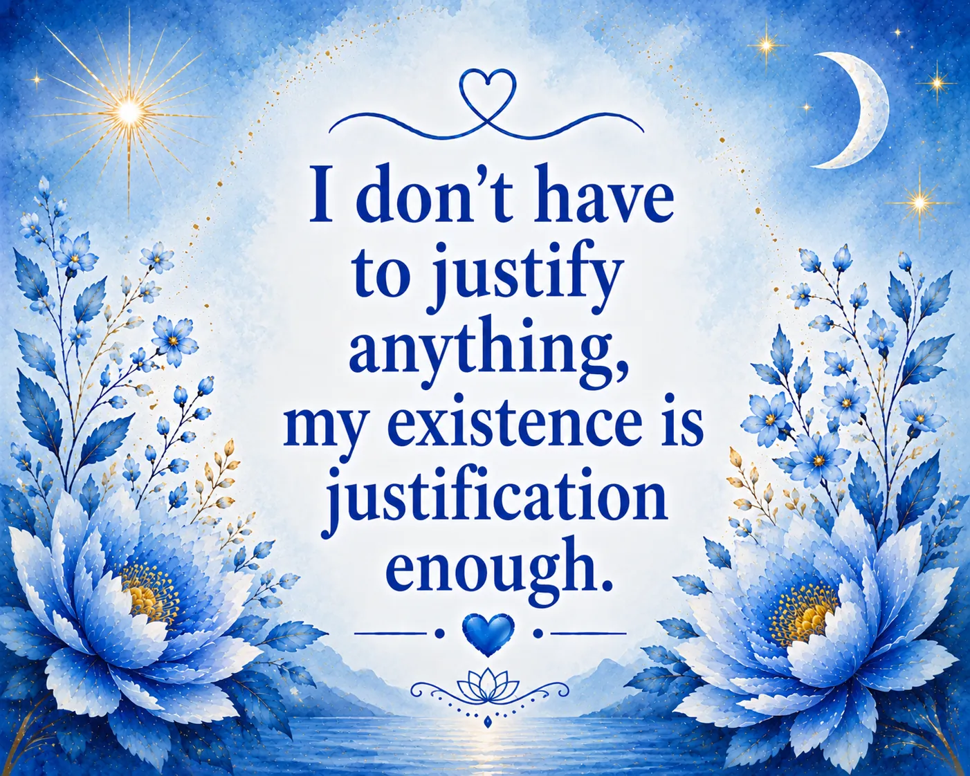 I don't have to justify anything, my existence is justification enough.
