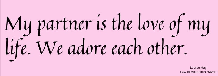 "My partner is the love of my life. We adore each other."
