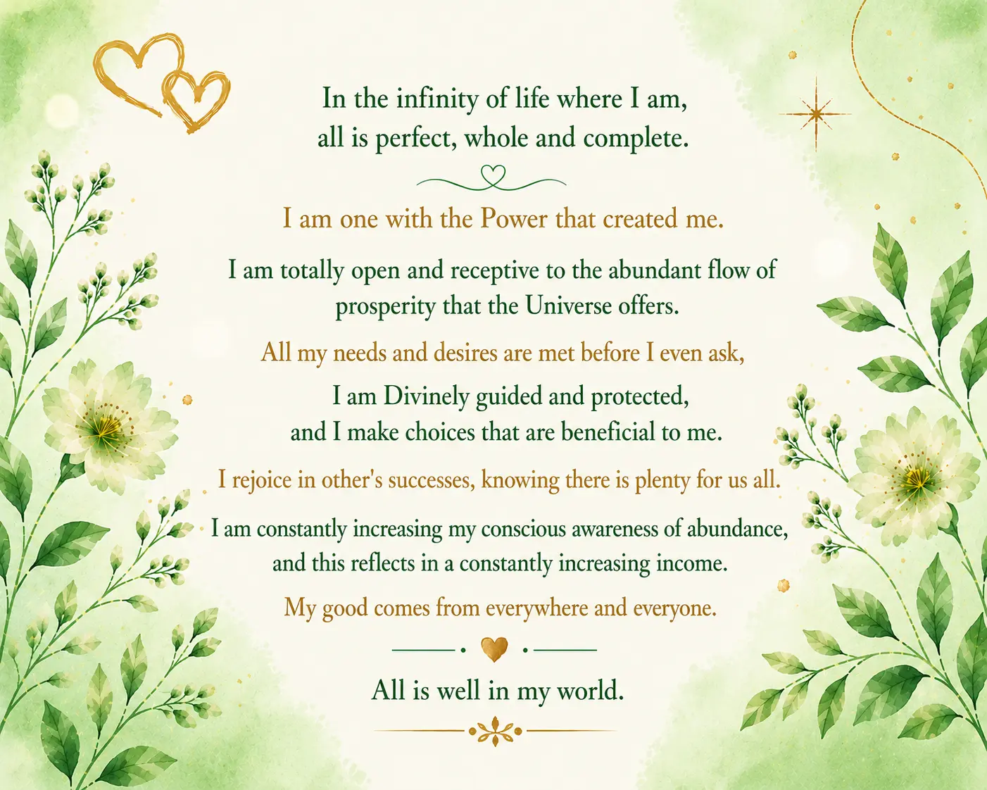 Louise Hay Affirmation Money Poster Louise Hay Affirmation Money Poster