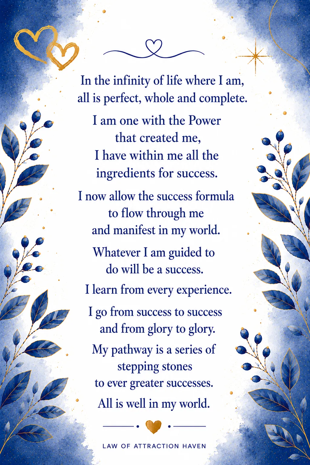 Louise Hay Affirmation Success Poster