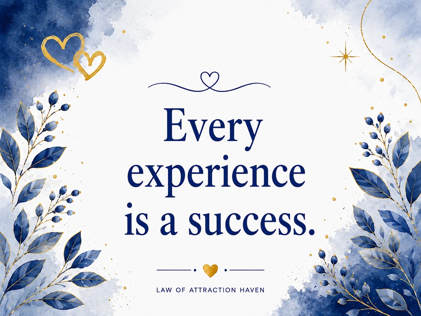 Every experience is a success.