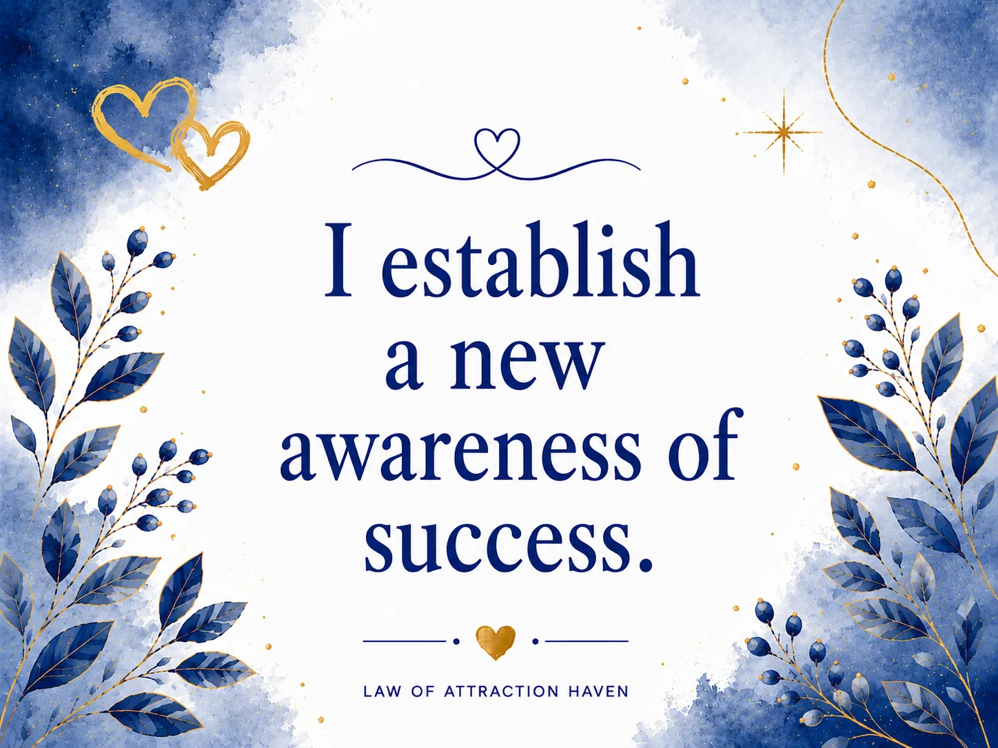 I establish a new awareness of success.
