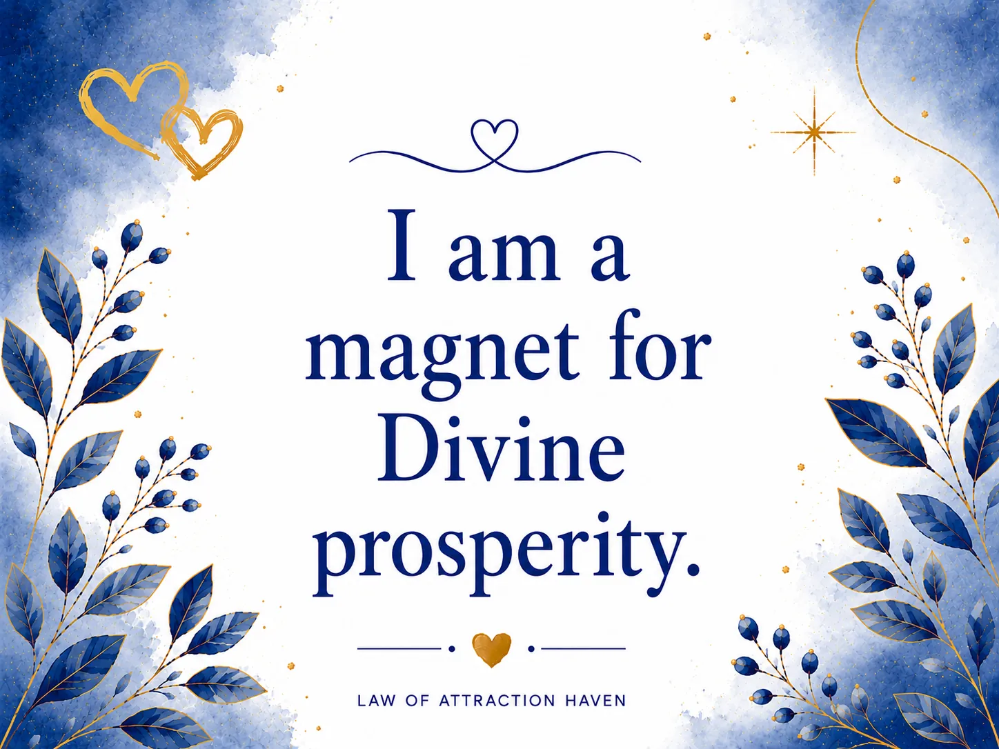 I am a magnet for Divine prosperity.