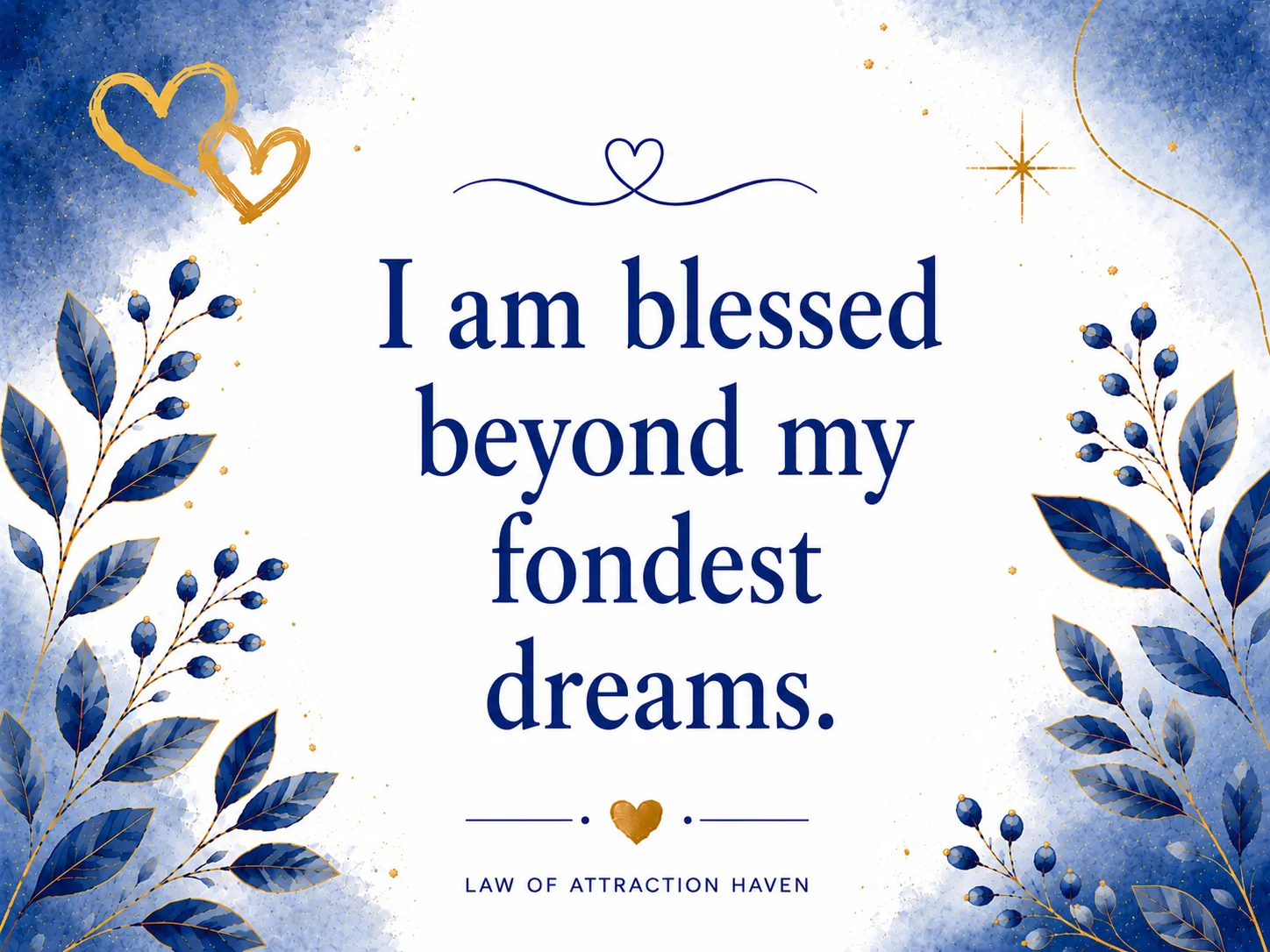 I am blessed beyond my fondest dreams.