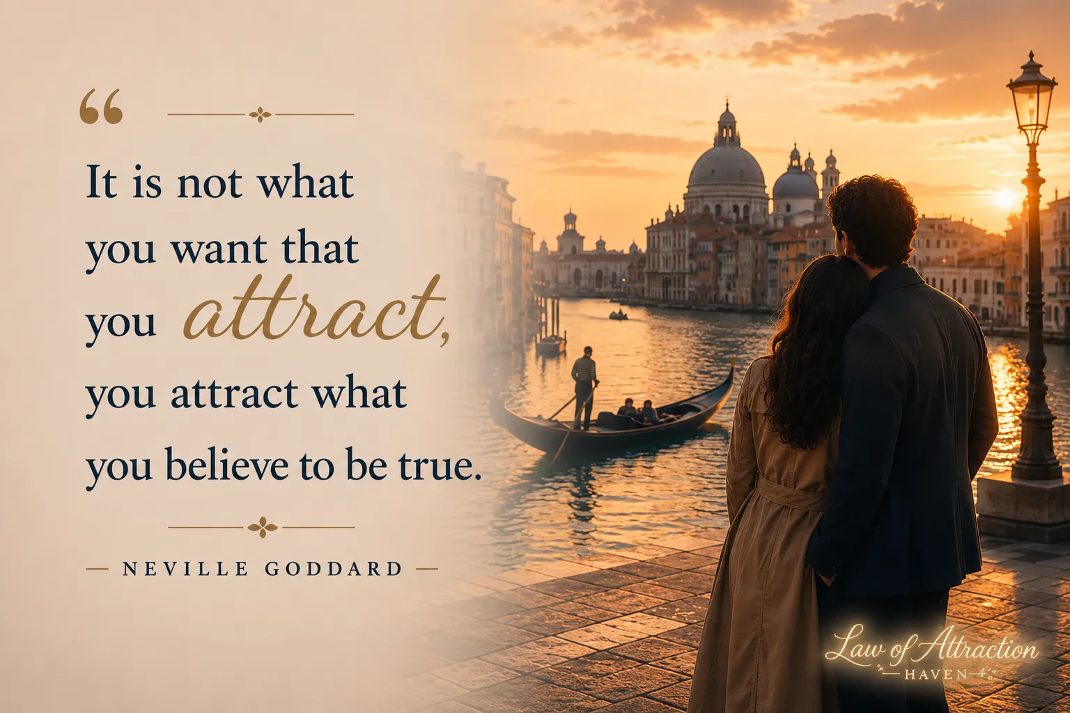 "It is not what you want that you attract, you attract what you believe to be true."
