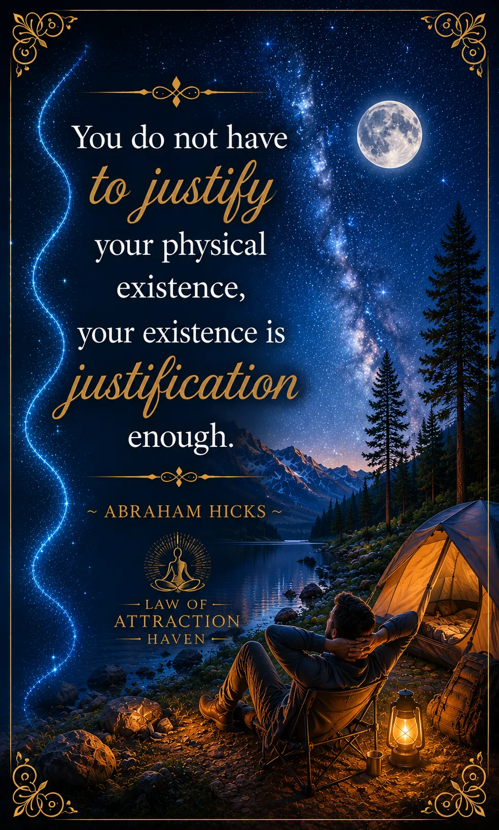 "You do not have to justify your physical existence, your existence is justification enough."