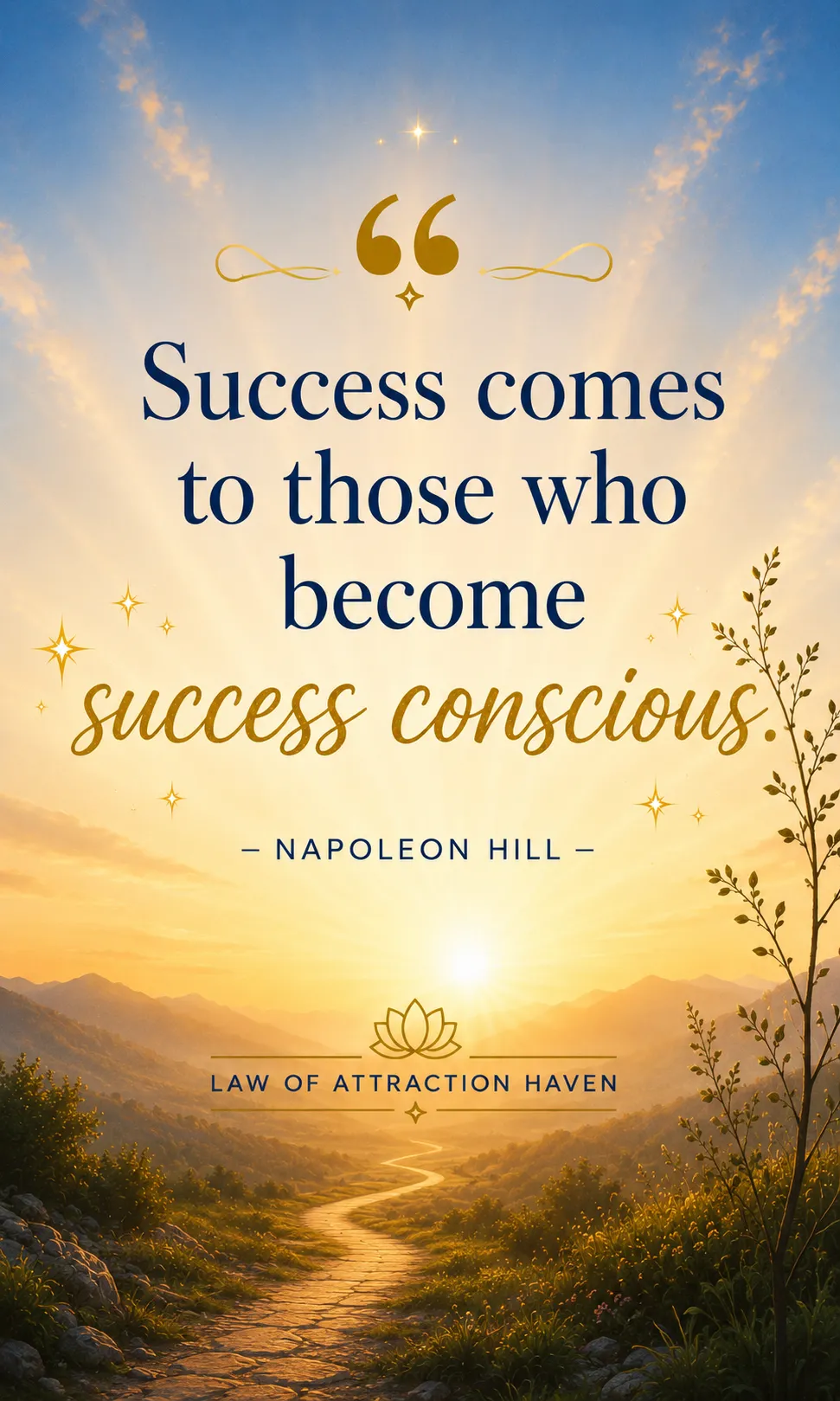Success comes to those who become success conscious. Success comes to those who become success conscious.