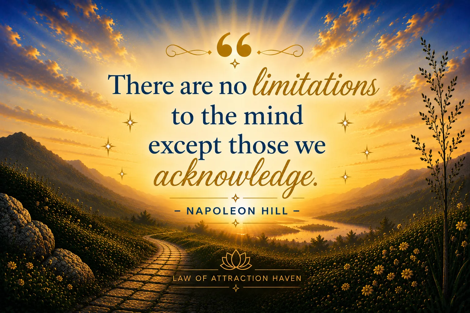 There are no limitations to the mind except those we acknowledge. There are no limitations to the mind except those we acknowledge.