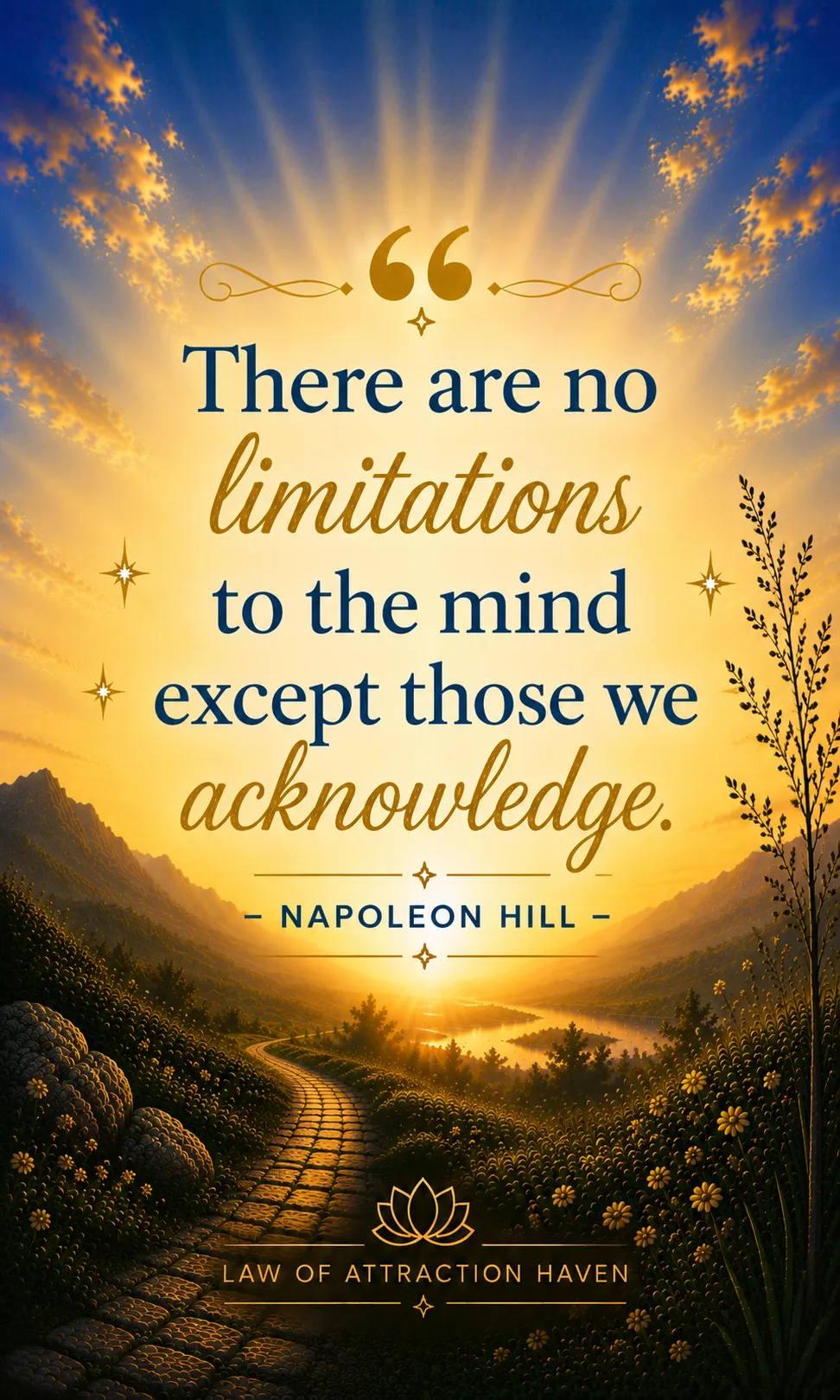 There are no limitations to the mind except those we acknowledge. There are no limitations to the mind except those we acknowledge.