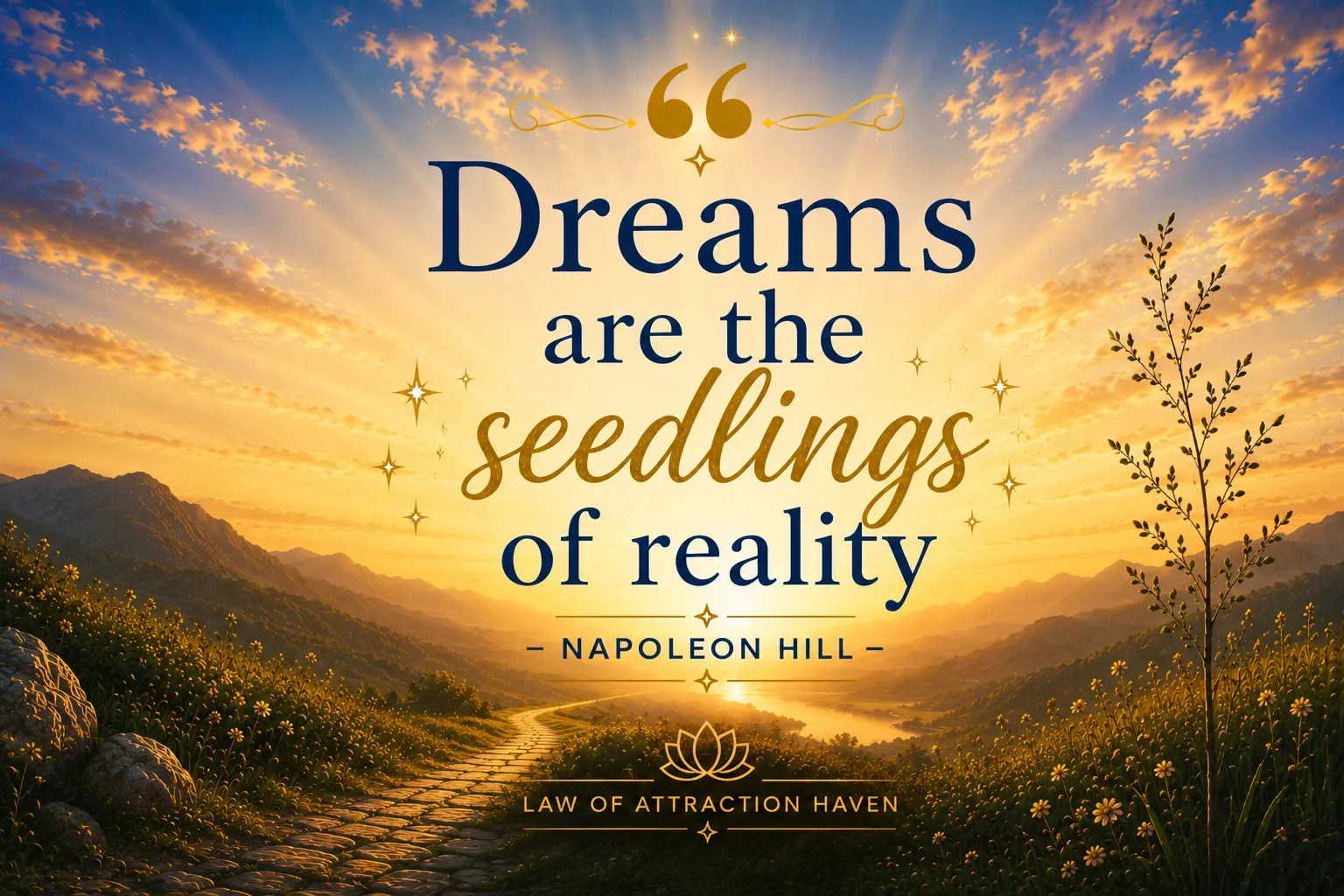 Dreams are the seedlings of reality. Dreams are the seedlings of reality.