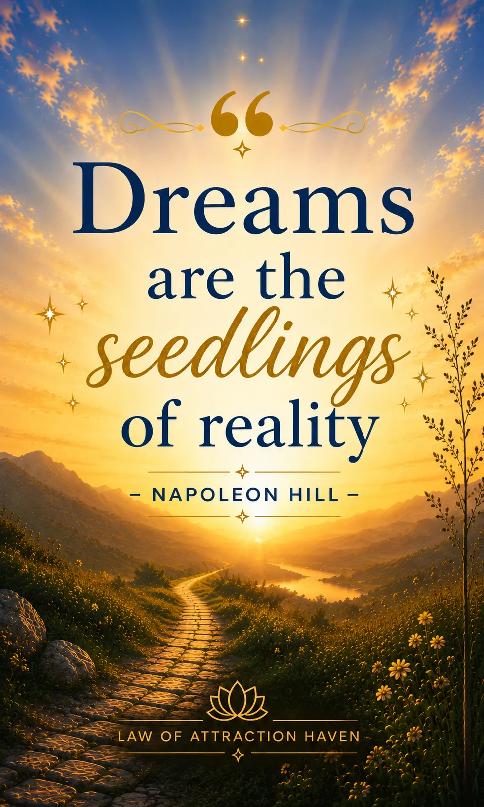 Dreams are the seedlings of reality. Dreams are the seedlings of reality.