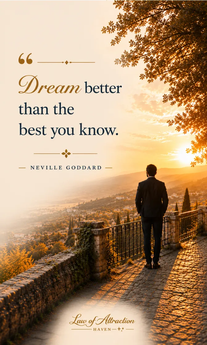 "Dream better than the best you know."