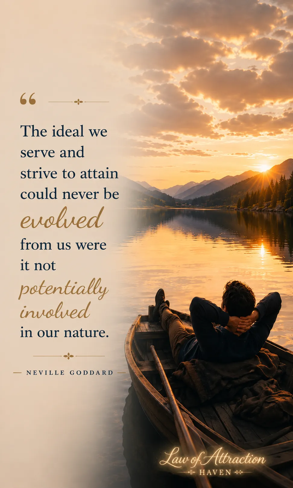 "The ideal we serve and strive to attain could never be evolved from us were it not potentially involved in our nature."