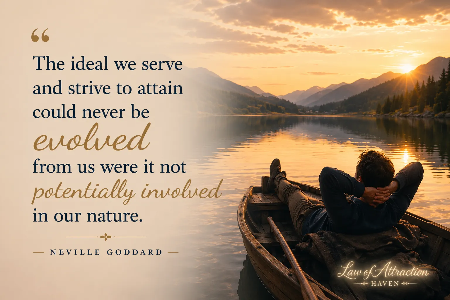 "The ideal we serve and strive to attain could never be evolved from us were it not potentially involved in our nature."