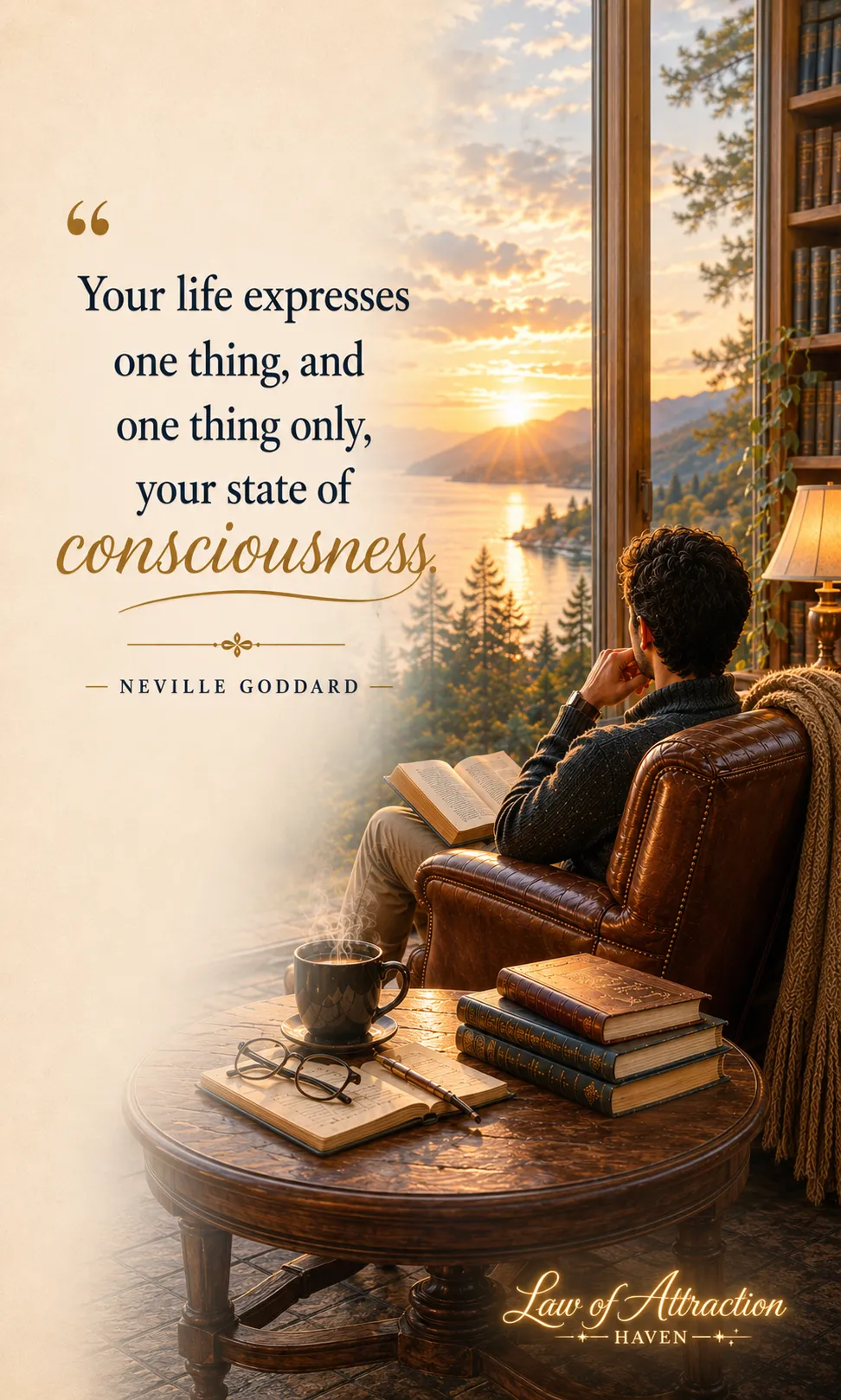 "Your life expresses one thing, and one thing only, your state of consciousness."