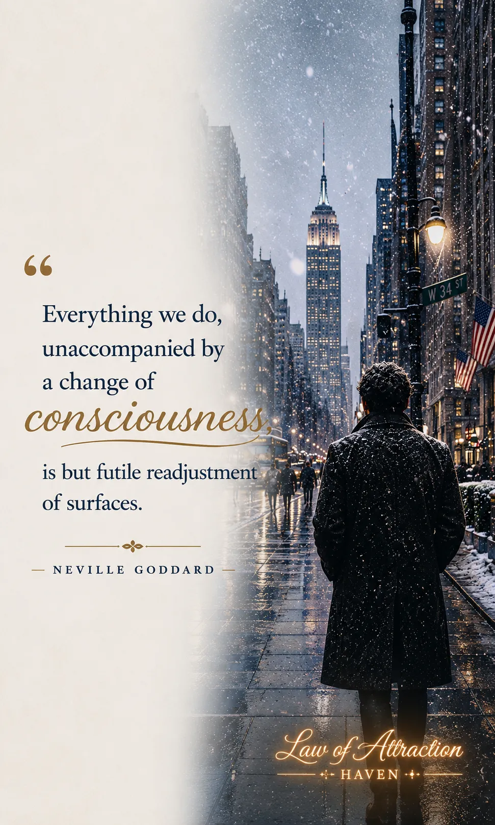 "Everything we do, unaccompanied by a change of consciousness, is but futile readjustment of surfaces."