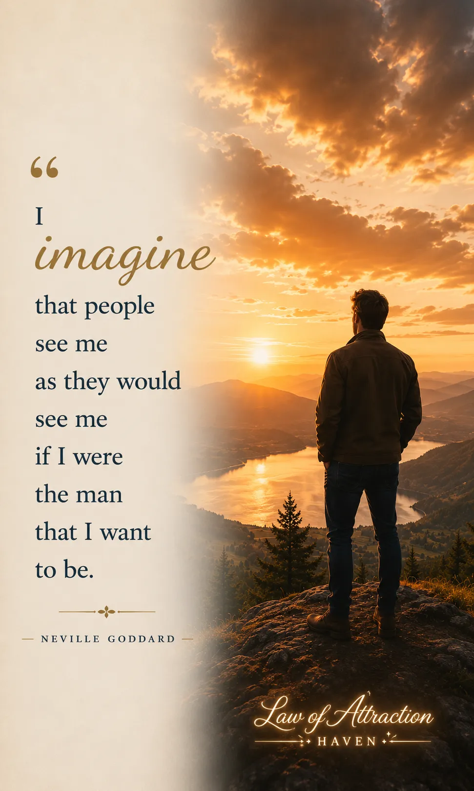 "I imagine that people see me as they would see me if I were the man that I want to be."