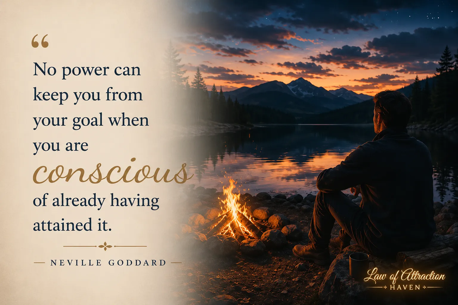 "No power can keep you from your goal when you are conscious of already having attained it."