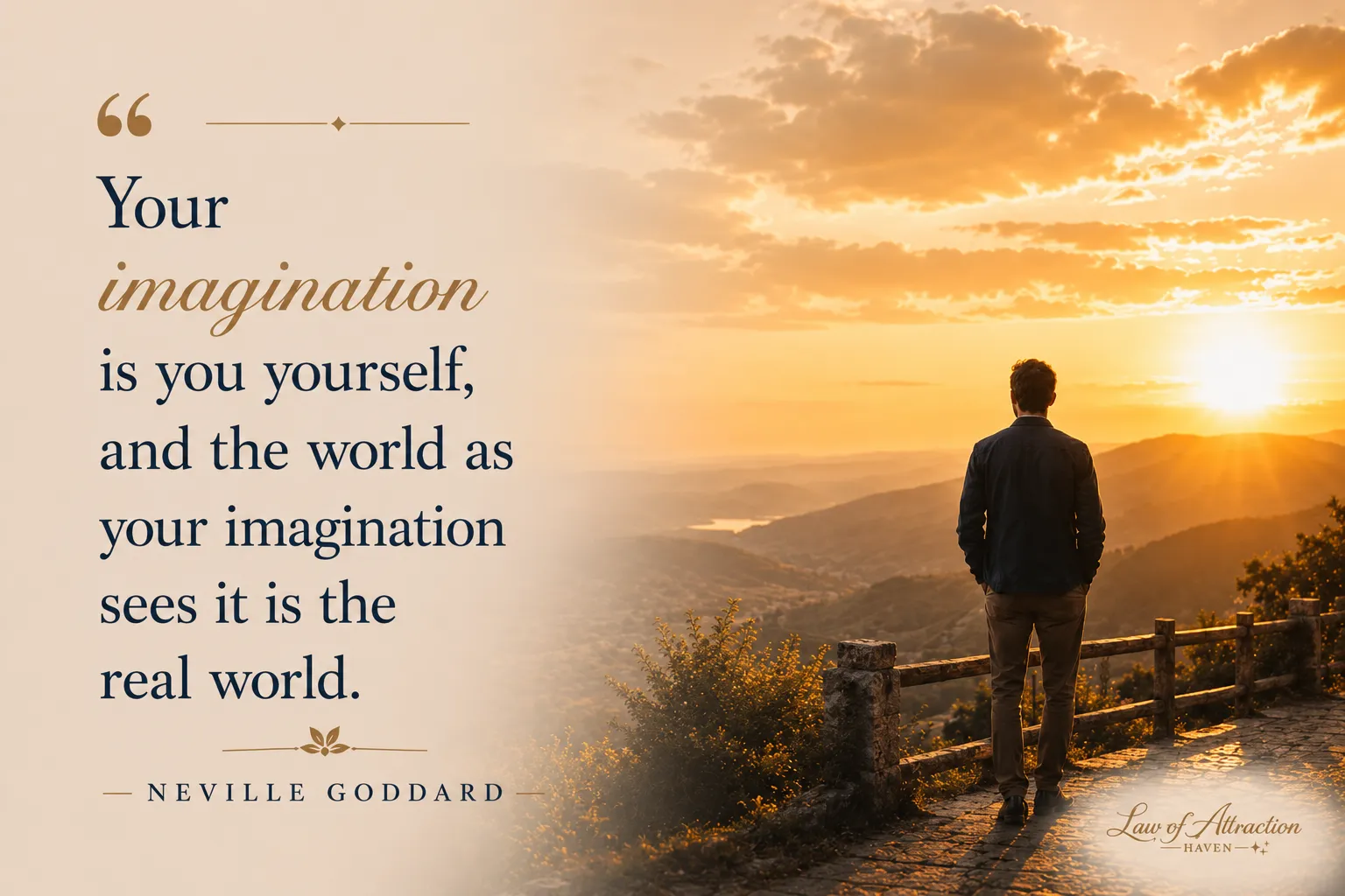 "Your imagination is you yourself, and the world as your imagination sees it is the real world."
