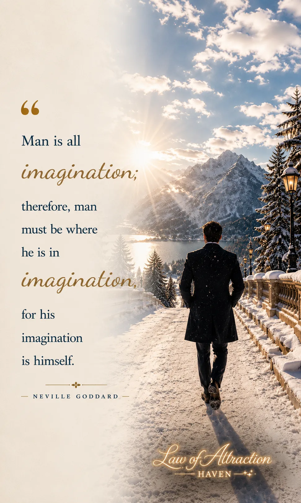 "Man is all imagination; therefore, man must be where he is in imagination, for his imagination is himself."