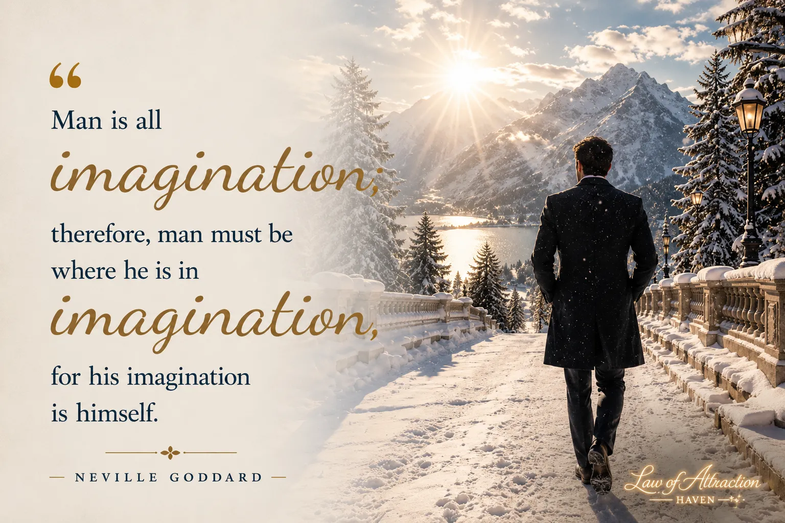 "Man is all imagination; therefore, man must be where he is in imagination, for his imagination is himself."