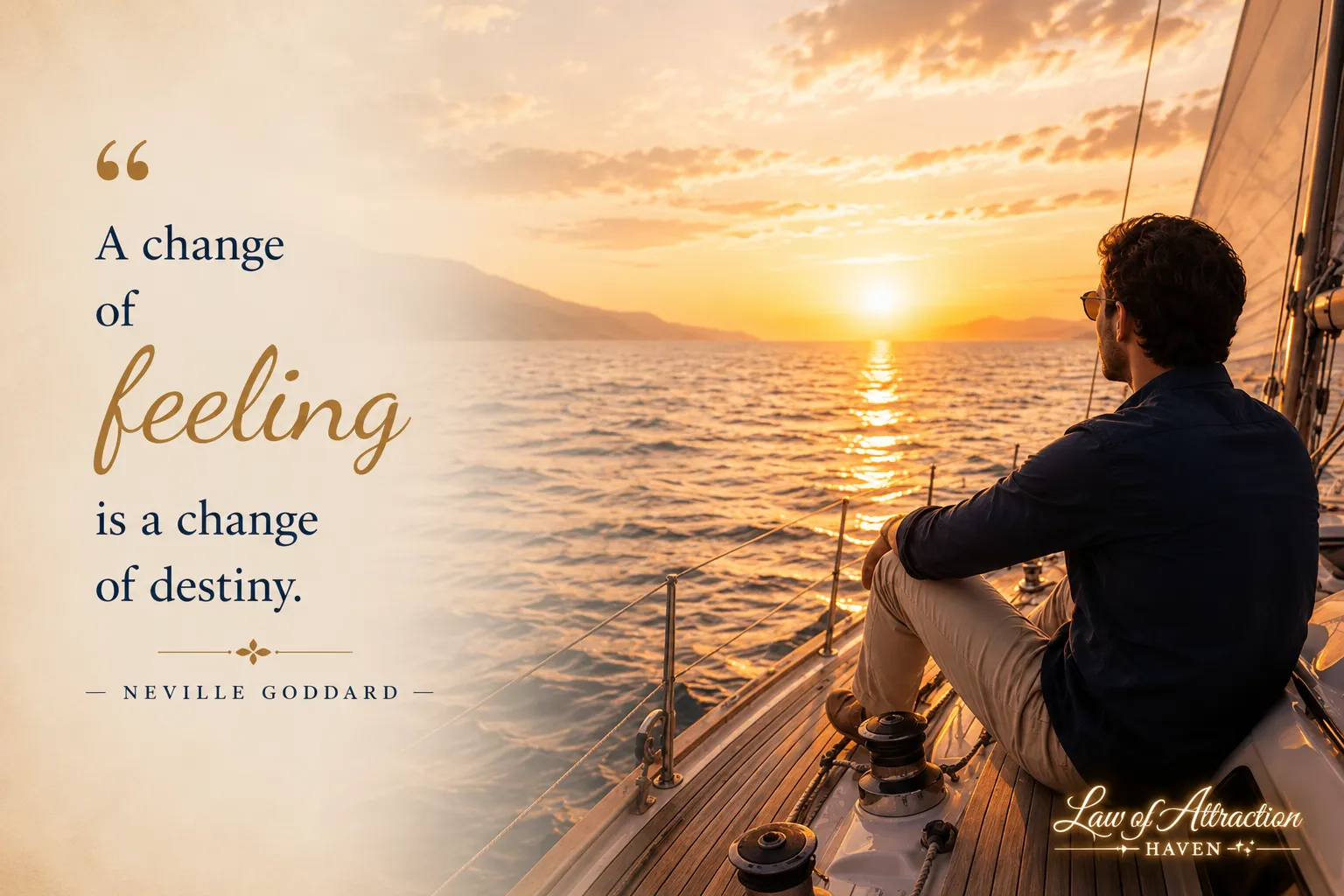 "A change of feeling is a change of destiny"