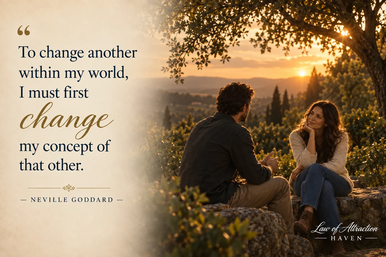 “To change another within my world, I must first change my concept of that other.”