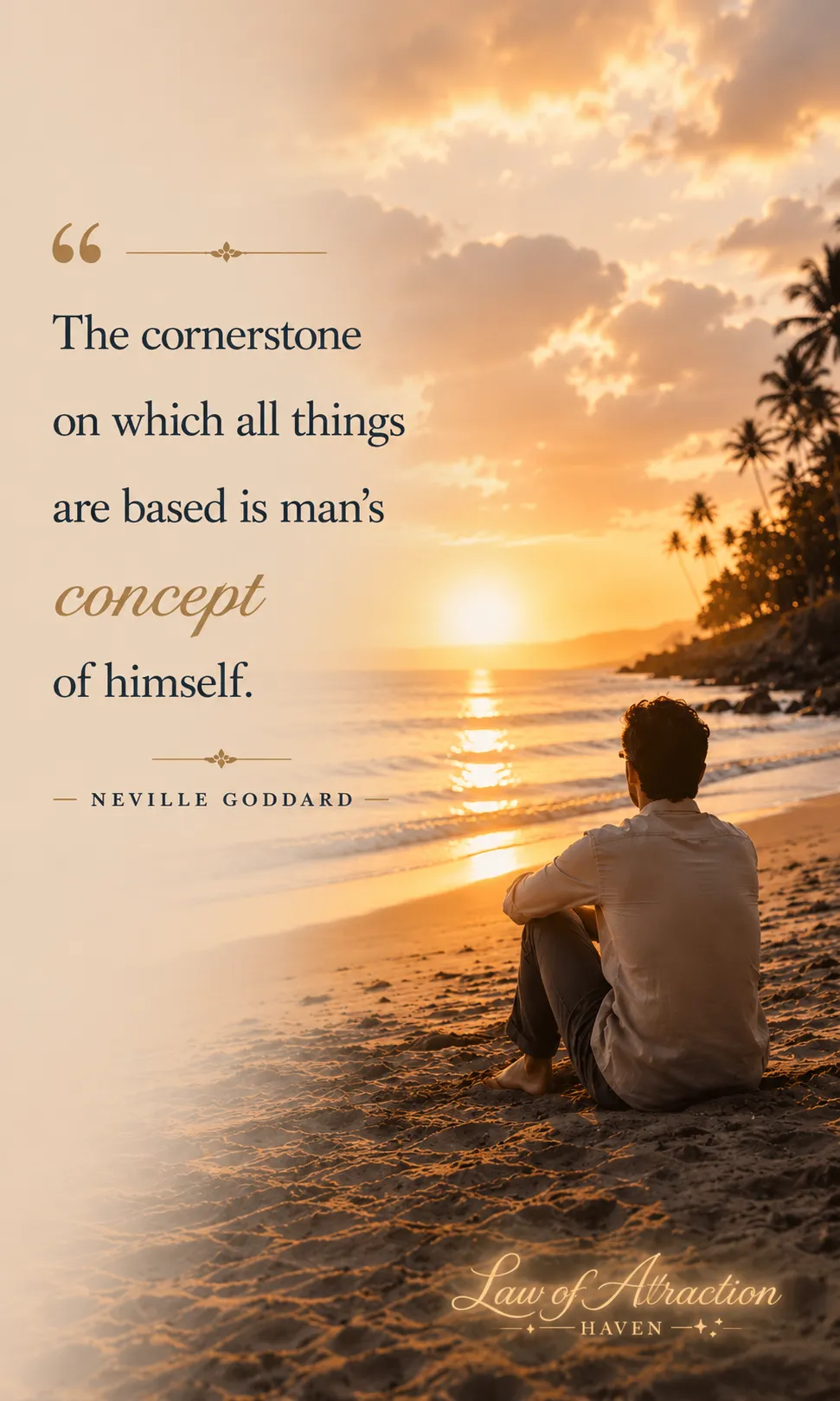 "The cornerstone on which all things are based is man's concept of himself."